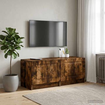 vidaXL Tv-meubel Gerookt eiken Bewerkt hout, Verzenden, Nieuw