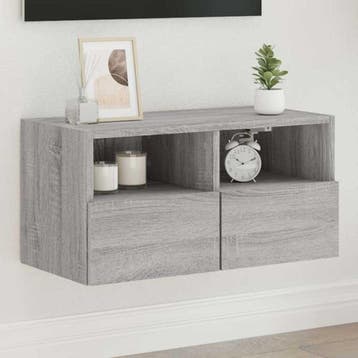 vidaXL Tv-wandmeubel 60x30x30 cm bewerkt hout grijs sonoma, Verzenden