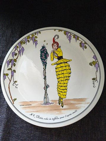 Villeroy & Boch - Assiette (6) - design 1900 - Porcelaine