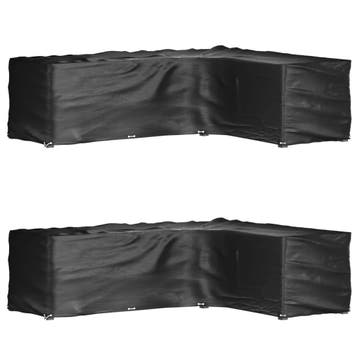 vidaXL Tuinmeubelhoezen L-vormig 2 st 16 oogjes 260x210x80, Verzenden