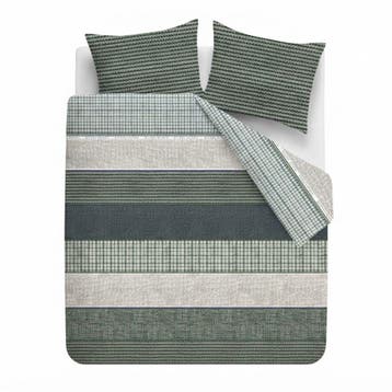 Rivièra Maison Tailor Dekbedovertrek - Blauw Groen - Lits-Ju, Nieuw