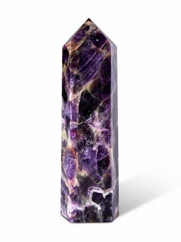 amethist Chevron Amethyst Quality Tower - Hoogte: 25.4 cm -