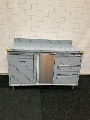 RVS werktafel 140 cm, Ophalen of Verzenden, Nieuw in verpakking, Inox Meubilair