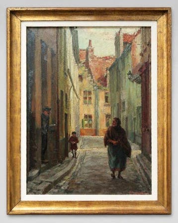 Arthur De Geest (1894-1968) - Wandeling in Gents steegje