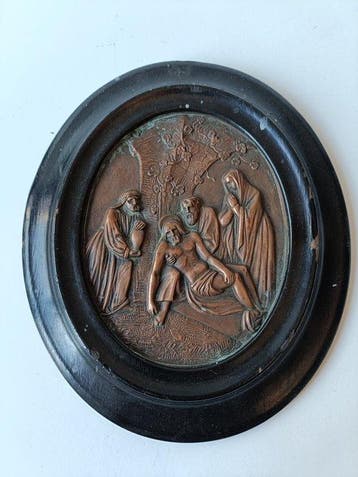 sculptuur, Deposizione del Compianto sul Cristo - 20 cm -