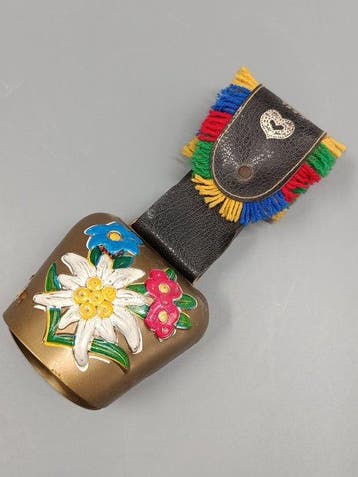 Servicebel - Traditionele Alpenkoe bel – Bloemrijk
