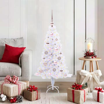 vidaXL Kunstkerstboom met 150 LED Wit 120 cm PVC en Staal, Verzenden, Nieuw