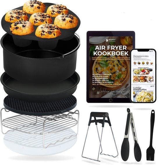 2dekans | Happy Goods Heteluchtfriteuse XL Accessoires -, Maison & Meubles, Cuisine | Casseroles & Poêles, Enlèvement ou Envoi