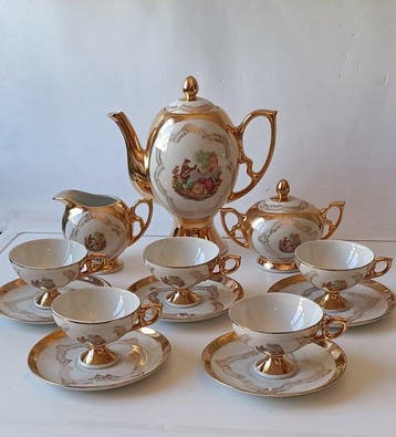 Service à café - Porcelaine - (Bavienthal), Antiquités & Art