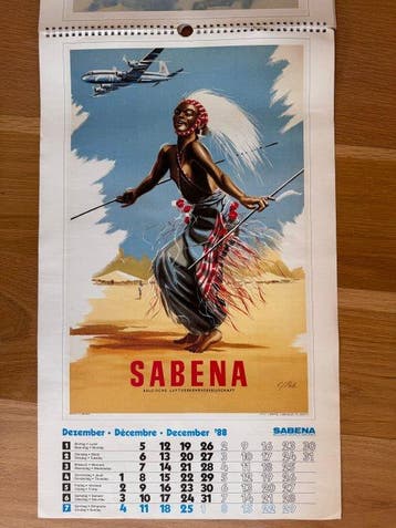 Lot van 2 boeken over luchtvaart en 3 originele Sabena World