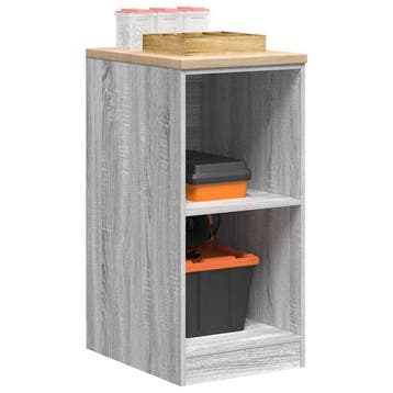 vidaXL Garagekast 40x51x85 cm massief grenenhout grijs, Verzenden