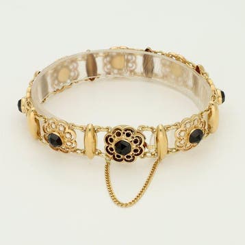 Armband - 14 karaat Geel goud - Granaat, Nieuw