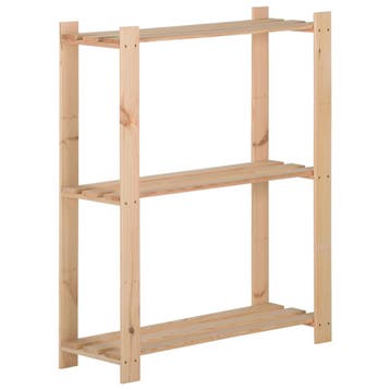 vidaXL Opbergrek 3-laags 60x28,5x90 cm massief grenenhout, Verzenden