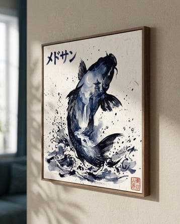 MEDSAN - Moonlit Waterfall Carp () - UNIQUE WORK