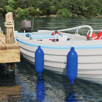 vidaXL Boot 2 st Ø 16 x 58 cm Blauw PVC, Verzenden, Nieuw