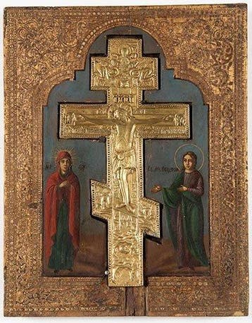 Icoon - Kruisiging van Christus - Hout