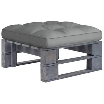 vidaXL Tuinhocker pallet geïmpregneerd grenenhout grijs, Tuin en Terras, Verzenden, Nieuw