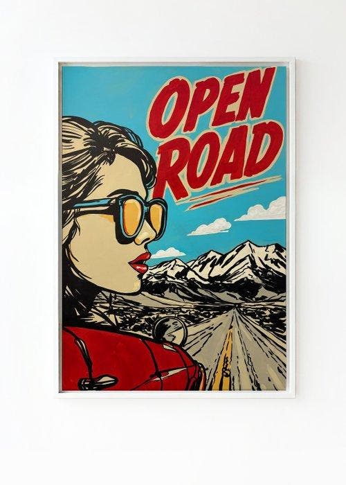 Flavia Delgado - OPEN ROAD XL, Antiek en Kunst, Kunst | Schilderijen | Modern