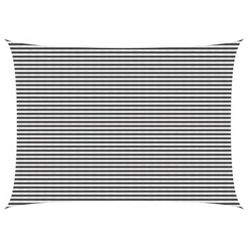 vidaXL Zonneschaduwzeil Antraciet en Wit 5 x 8 m HDPE, Verzenden, Nieuw