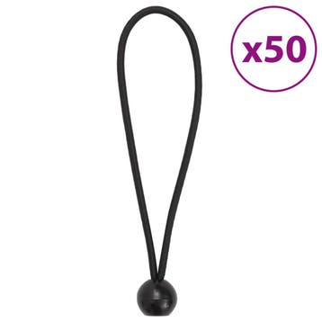 vidaXL Bungeekoorden met ballen 50 st 21x0,5 cm, Caravans en Kamperen, Verzenden, Nieuw