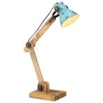 vidaXL Bureaulamp 25 W E27 23x18x96 cm verweerd blauw, Verzenden
