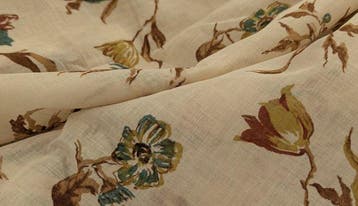Vintage autentico: Lino-Cotone floreale anni ’70 – 6,10 m -