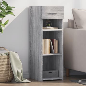 vidaXL Dressoir 30x42,5x93 cm bewerkt hout grijs sonoma, Verzenden