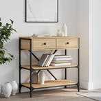 vidaXL Wandtafel 75x34,5x75 cm bewerkt hout sonoma, Huis en Inrichting, Tafels | Bijzettafels, Verzenden, Nieuw
