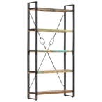 vidaXL Boekenkast met 5 schappen 90x30x180 cm massief, Huis en Inrichting, Verzenden, Nieuw