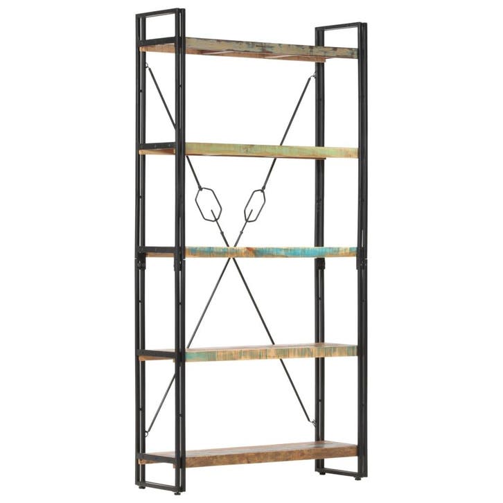 vidaXL Boekenkast met 5 schappen 90x30x180 cm massief, Huis en Inrichting, Kasten | Boekenkasten, Nieuw, Verzenden