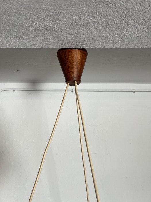 Temde-Leuchten - Plafonnier - Teck, Antiquités & Art, Antiquités | Éclairage