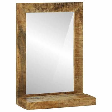 vidaXL Badkamerspiegel Bruin 50 x 22 x 70 cm Massief Mango, Huis en Inrichting, Woonaccessoires | Spiegels, Verzenden, Nieuw