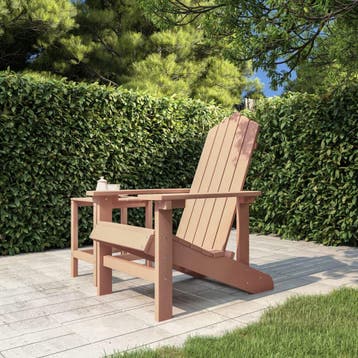 vidaXL Tuinstoel Adirondack HDPE bruin, Verzenden, Nieuw