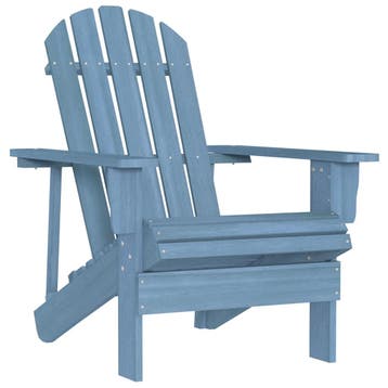 vidaXL Tuinstoel Adirondack massief vurenhout blauw, Verzenden, Nieuw