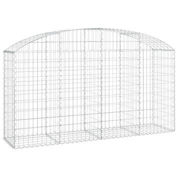 vidaXL Schanskorf gewelfd 200x50x100/120 cm gegalvaniseerd, Verzenden, Nieuw