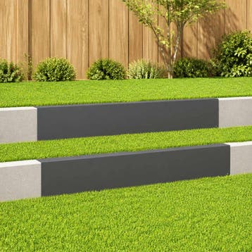 vidaXL Afdekprofiel voor tuinranden 2 st 100 x 5 x 15 cm, Verzenden