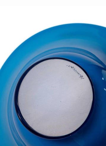 Venini - Vase - Anni Trenta - Verre - Bleu en chemise