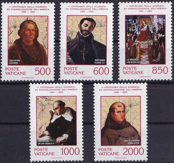 Vatikaan - 1992 - Ontdekking Amerika - Postfris, Timbres & Monnaies, Verzenden