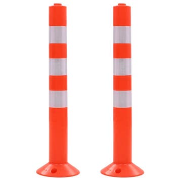 vidaXL Verkeerspalen 75 cm kunststof 2 st, Verzenden, Nieuw