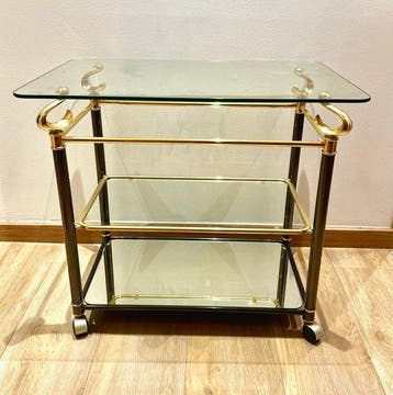 Serveerwagen - Messing, Kristal, Glas, Nieuw