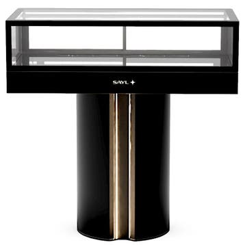 Neutrale Vitrine | INTEGRA T | Zwart | 1 Niveau |, Verzenden, Nieuw in verpakking