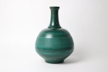 Bronzen flesvaas – Ginza Wako gedenkgeschenk van het