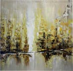 Nguyen Robert - Aurore Urbaine 79 79 cm, Antiquités & Art, Art | Peinture | Moderne