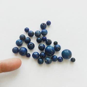 Zijderoute, West-Aziatisch lapis lazuli Bolvormige kralen