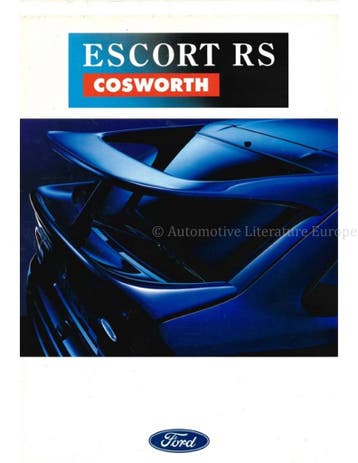 1992 FORD ESCORT RS COSWORTH BROCHURE NEDERLANDS, Ophalen of Verzenden, Nieuw