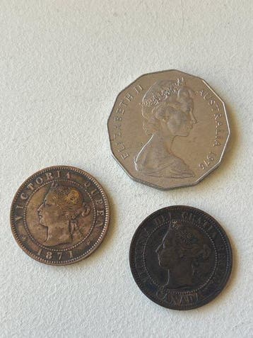 Wereld. Lot de monnaies colonie anglaise (Zonder, Postzegels en Munten