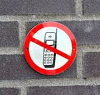 Mobiele telefoon verbodsbord, Verzenden, Nieuw