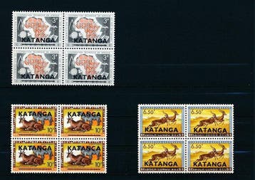 Belgisch-Congo 1961/1962 - Katanga, mooie verzameling, alles, Gestempeld