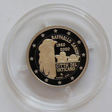 Vaticaan. 2 Euro 2020 Raffaello Proof (Zonder