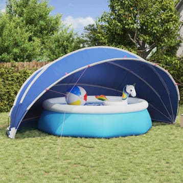 vidaXL Zwembadkoepel 500 x 500 x 236 cm 185T polyester met, Jardin & Terrasse, Verzenden